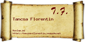 Tancsa Florentin névjegykártya